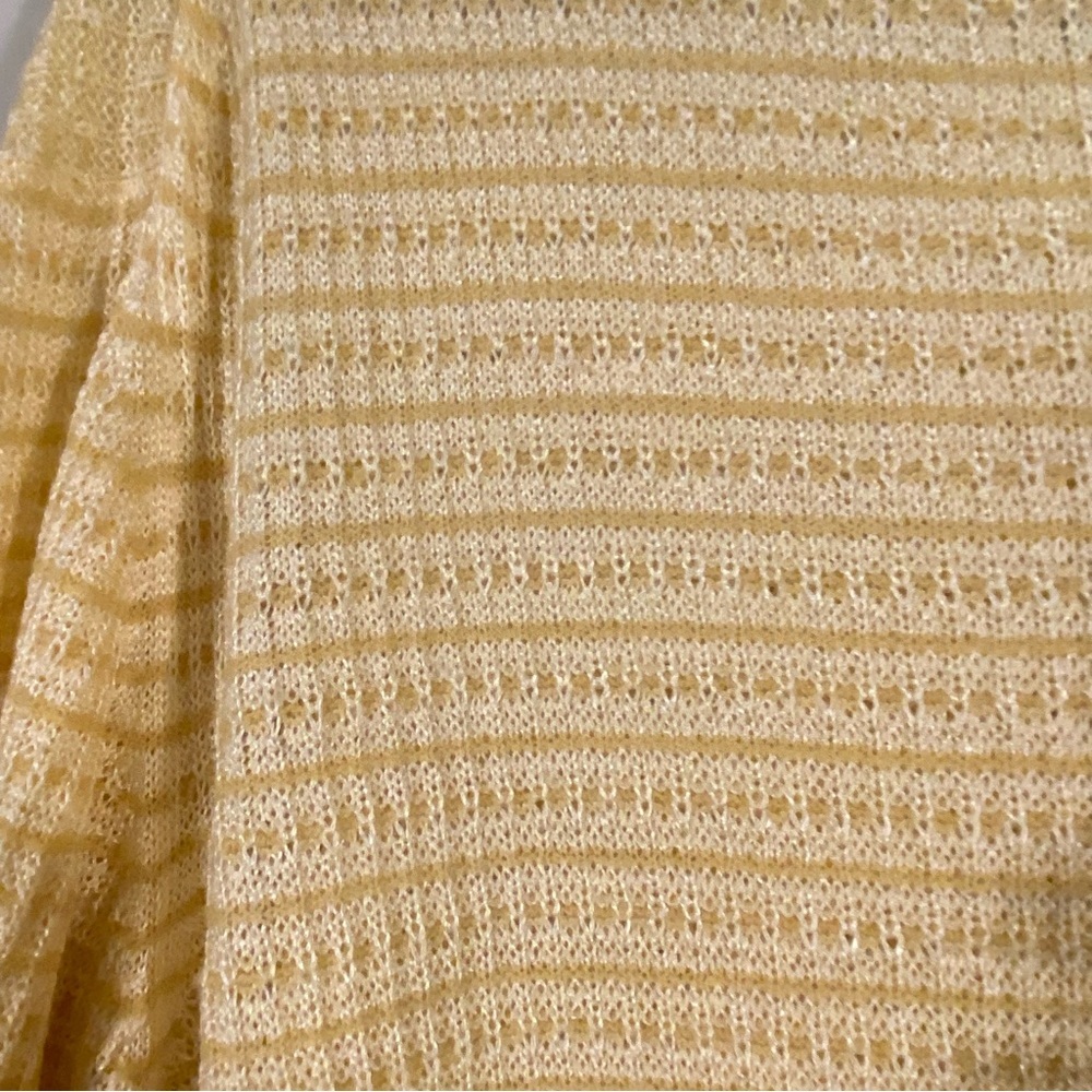 Liz Claiborne Lightweight Cotton Button Front Cardigan Pastel Yellow XXL - Picture 5 of 6